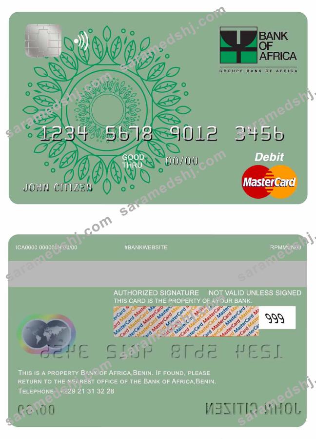Benin Bank of Africa mastercard